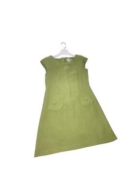 Karin Stevens Lime Green A Line Pocket Dress Size 10